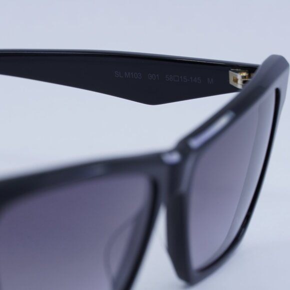 🕶️ New Saint Laurent SLM103 001 Sunglasses - Black Frame, Grey Lenses - Picture 8 of 12